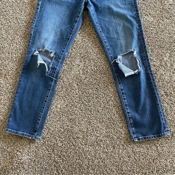 AG Adriano Goldschmied Ex Boyfriend Sloughy Slim Jeans Womens 25 R Ripped Grunge - Picture 7 of 16